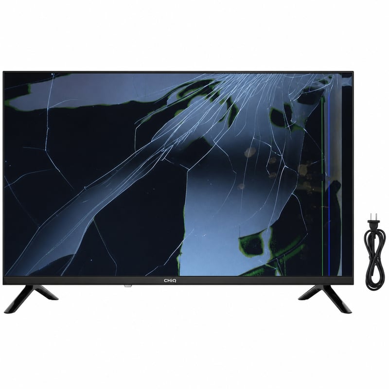 CHiQ LF32FT 32 inča (81 cm) Full HD Google TV, HDR10, Dolby Audio — neispravno, djelomično radi: razbijen ekran (stanje: vidi 2. sliku)