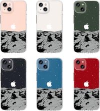 Apple iPhone 13 Átlátszó Tok Holddomborzat Mintával 2