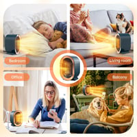 Tiptop Home Kerámia Hősugárzó 1200W - Gyors Fűtés, 2 Fokozat, Dönthető Védelem, Csendes Működés, Irodába, Hálószobába, Fürdőszobába, Fehér 6
