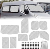 JinsenTGG Napvédő Szélvédőtakaró Renault Master 2010-2023 SWB és Opel Movano - 9 részes Hőszigetelő Alumínium Fólia Napellenző Takaró 1