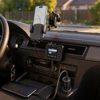 Autový set pre hudbu a nabíjanie: držiak + 42W nabíjačka + kábel + Bluetooth FM adaptér 1