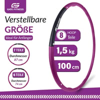 GATE FITNESS Hullámdesign Hula Hoop Karika Fogyáshoz - 1,2-2kg, 6-8 Szegmens 3