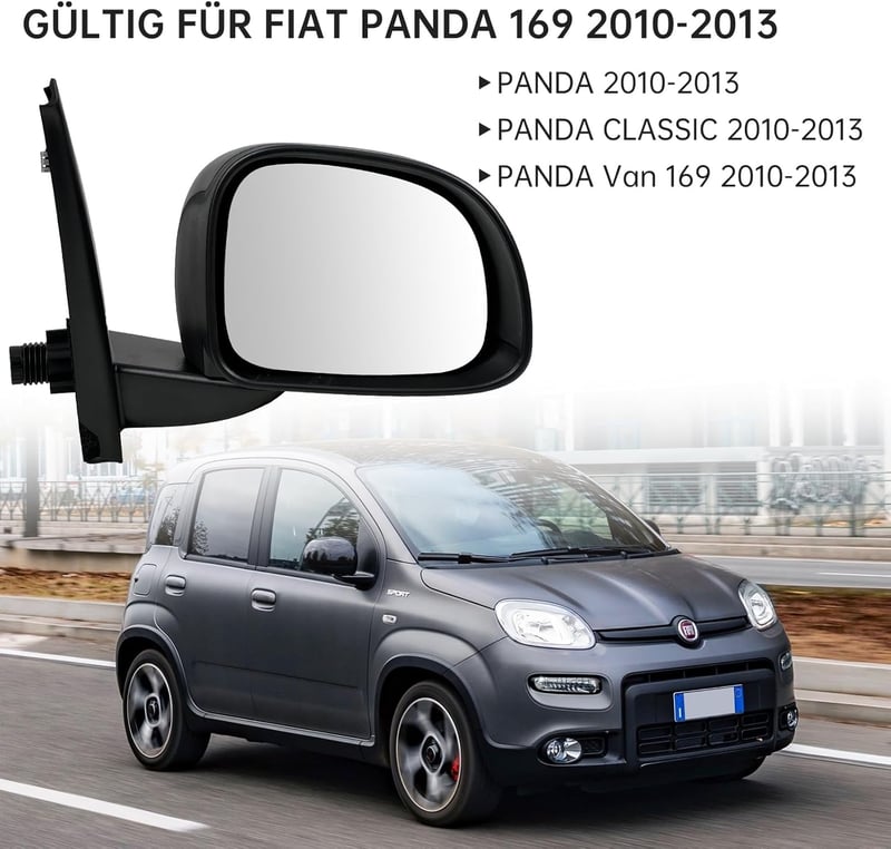 Convitex Fiat Panda 169 Jobb Oldali Elektromos Visszapillantó Tükör - Domború Üveggel, Utasoldali, 2010-2013 Modellekhez, OEM 0735531720