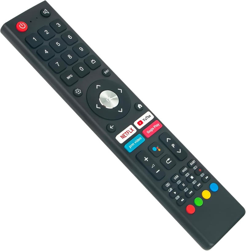 ALLIMITY Távirányító TEKLIO Smart LED TV-hez - TK32HSA11 és TK40HSA11 Modellekhez - Programozás Nélküli Használat, 10m Hatótáv, Ergonomikus 