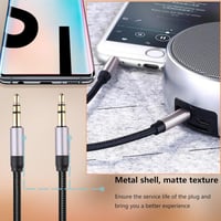 Nylon fonott AUX kábel 1m - Hi-Fi minőségű 3,5mm-es sztereó audio adapter 2