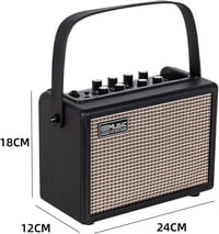 Coolmusic 15G Hordozható Bluetooth Gitárerősítő - 15W, Kétcsatornás, Elektromos és Akusztikus Gitárhoz, Torzítás és Reverb Effektekkel, Újra 4