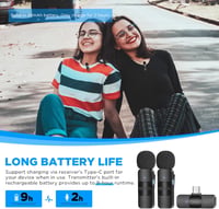 BOYA BY-V20 USB-C Vezeték Nélküli Mikrofon Zajszűréssel Android Okostelefonhoz 9