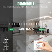 6 db ALUSSO LED Süllyesztett Spotlámpa, 230V, Szabályozható, IP65, 7W, 68mm, Lapos, 3 Színhőmérséklet 4