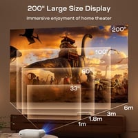 YOTON Y9 4K Projektor Netflix/Dolby Támogatással - 20000 Lumen Full HD 1080P Natív Felbontás, WiFi, Bluetooth 5.2, Otthoni Mozi, Telefon, TV 11