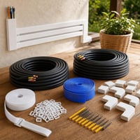 Sada na organizáciu káblov: 3m 5-žilový kábel + 9,14m 3-žilový kábel + 5m zmršťovačka + 10ks líšt 1