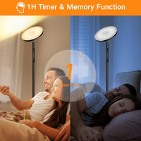 OUTON LED Állólámpa 36W 3000 Lumen - Távirányítós RGB Hangulatvilágítás 24 Dinamikus és 8 Statikus Színmóddal, Érintésvezérléssel, Időzítőve 7