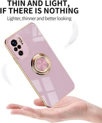 Xiaomi Redmi Note 10 Női Tok Gyűrűs Állvánnyal - Világoskék 5