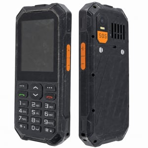 Mobilni telefon s tipkama Hammer 6 LTE – baterija 2500 mAh, IP68, zaslon 2,4 inča — nedostaje kabel za punjenje, uređaj je jako korišten (stanje: vidi 2. sliku)