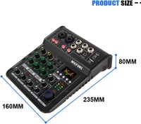 Behringer M4 Bluetooth DJ Keverő - 4 Csatornás Hordozható Stúdió és Karaoke Keverőpult 5