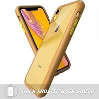 iPhone XR Okkersárga Átlátszó Ultravékony Ütésálló Szilikon Védőtok 2