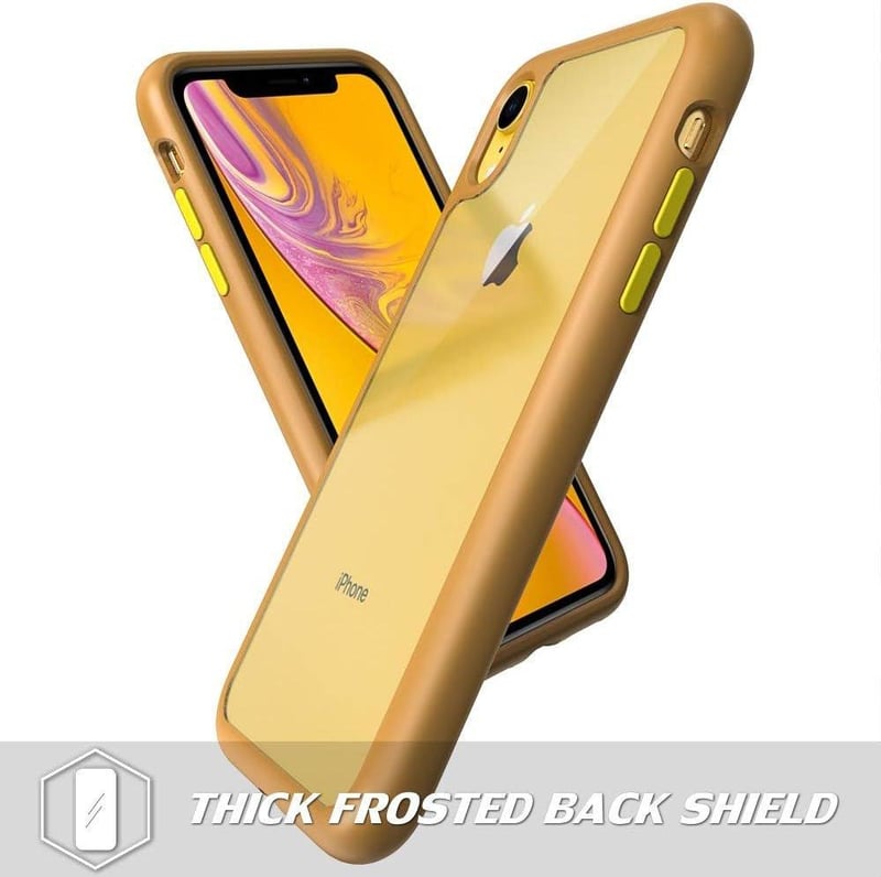 iPhone XR Okkersárga Átlátszó Ultravékony Ütésálló Szilikon Védőtok