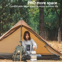 Cort ultraușor 3FULGEAR Lanshan 1 Pro pentru 1 persoană, 3/4 sezoane, nailon 20D cu înveliș siliconic, pentru trekking, drumeții, alpinism, caiac și camping, cu prelată inclusă 5
