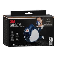 Semimască respiratorie 3M 4251+ A1P2 pentru vapori organici, ideală pentru vopsire prin pulverizare și șlefuire, cu filtre integrate și design ușor 3