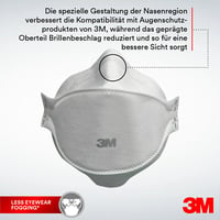 3M Aura 9320D+ FFP2 Légzésvédő Maszk, Szelep Nélküli, Eldobható Részecskeszűrő Maszk, Stiftung Warentest Tesztgyőztes, 5 db 6