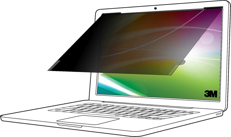 Filtru de confidențialitate 3M BP156W9B Bright Screen pentru laptop de 15,6 inchi, 16:9, design fără ramă
