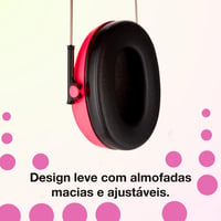 3M Peltor H510AKPC1 gyermekhallásóvó fülvédő neon pink állítható fejpánttal 7