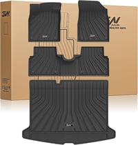 3W Volkswagen ID.3 E11-E12 2020-2026 gumiszőnyeg szett 1-2 sor + csomagtértálca, fekete, időjárásálló betétek 1