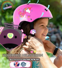 Set de protecție pentru copii cu unicorn, 4 piese – Genunchiere și cotiere pentru fete, pentru role, bicicletă, skateboard, cu geantă de transport 4