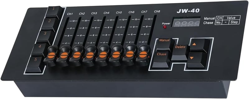 40 csatornás DMX512 DJ Kontroller Beépített Akkumulátorral Színpadi Világításhoz
