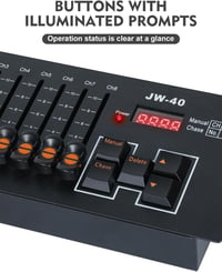 40 csatornás DMX512 DJ Kontroller Beépített Akkumulátorral Színpadi Világításhoz 5