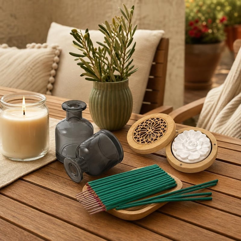 Aroma set Čarolija mirisa: difuzor kamen + 120 štapića + 2 difuzora + mirisna svijeća