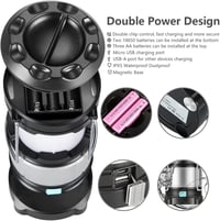 Expower Vízálló Kempinglámpa - Állítható, 4 Módú, Tölthető LED Lámpa Kempingezéshez, Horgászathoz 3