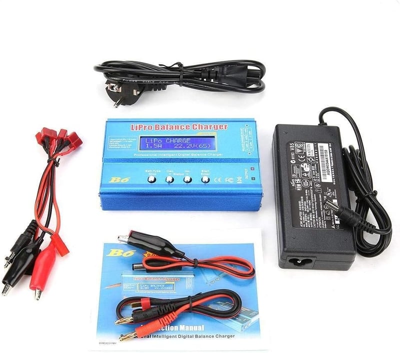 DEWIN B6 80W LCD kijelzős LiPo akkumulátor töltő és balancer, többféle akkutípushoz