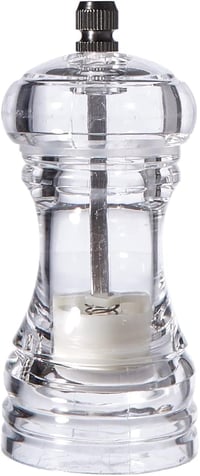 Kasahome Átlátszó Mini Bors- és Sóőrlő 10 cm - Konyhai Fűszerdaráló Adagolóval 2