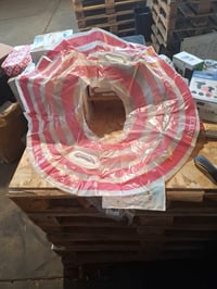 Nafukovacie koleso Intex s úchytmi, žlto-ružový vlnitý vzor, 91 cm, k bazénu a — Iná farba (stav: pozri 2. obrázok) 2