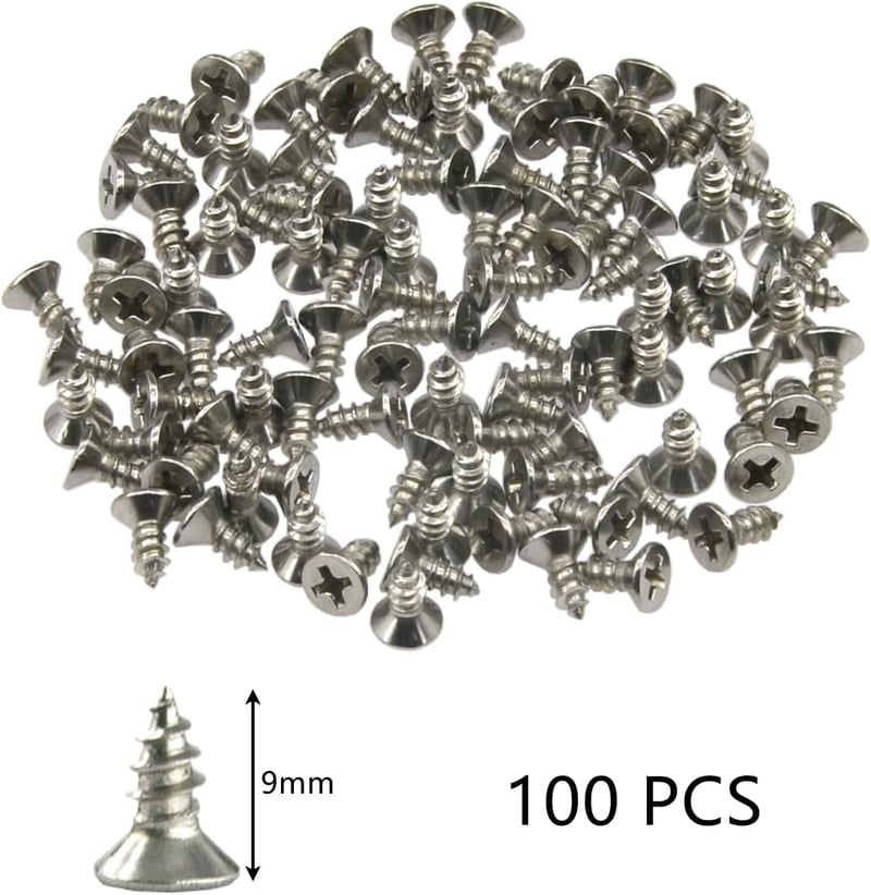 DDHOMIN 100 db Műanyag Zsanér Tipli Készlet Csavarokkal - Ajtózsanér Javító Dübel Szett Fehér Nylon Bővítő Tiplik M4x8 mm
