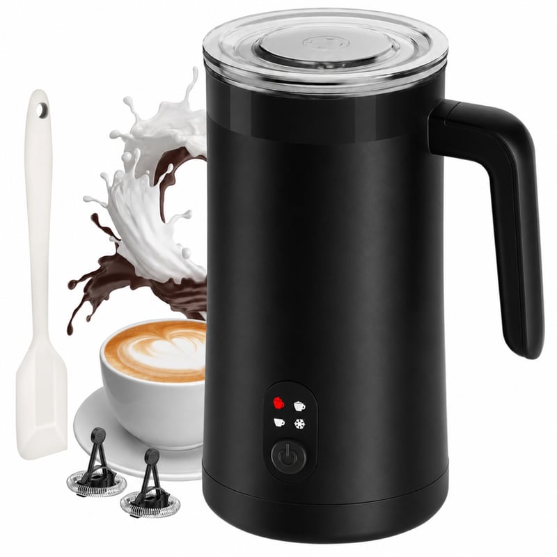 Ovetedot električni pjenilac mlijeka 400 ml, bijeli, s automatskim isključivanjem, za latte, macchiato, cappuccino — rabljeno (stanje: vidi 2. sliku)