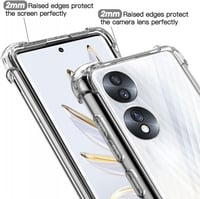 Honor 70 Átlátszó TPU Tok Kamera- és Kijelzővédővel 2