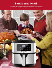 Roaprobe 7,5L-es Légkeveréses Sütő 9 Programmal - 1800W Olajmentes Fritőz Receptekkel 7