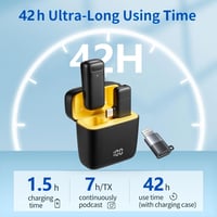VOVIGGOL Vezeték Nélküli Csíptetős Mikrofon iPhone iPad Android Készülékekhez 400 mAh Töltőtokkal, Plug & Play Zajszűrős Mikrofon Videózásho 3