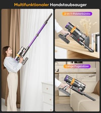CHEBIO V18 Vezeték Nélküli Porszívó 45000Pa/550W - 70 Perces Üzemidő, Automata Szívóerő, LED Kijelző, HEPA Szűrő, Szőnyeghez, Állatszőrhöz 8