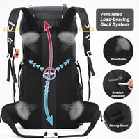 Rucsac de drumeție impermeabil HOMIEE 50L cu husă de ploaie, rucsac ușor pentru activități outdoor, camping, călătorii și ciclism, pentru bărbați și femei 8