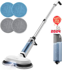 iDOO vezeték nélküli elektromos felmosó, LED-es, 350ml-es tartállyal és dupla forgófejjel 1