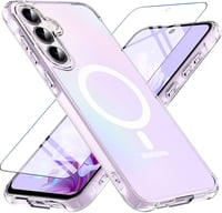 Samsung Galaxy A55 5G Átlátszó Mágneses Tok Edzett Üveggel - Katonai Védelem 1