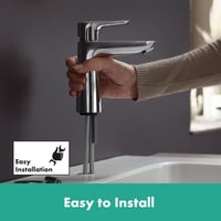 Hansgrohe Talis Egykaros Mosdócsaptelep 110 mm Kifolyómagassággal, Push-Open Lefolyógarnitúrával, Króm Kivitelben, Fürdőszobai Csaptelep 71710000 10