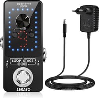 LEKATO Gitár Looper Pedál 9 Hurokkal, 40 Perces Felvételi Idővel, Beépített Hangoló, Korlátlan Overdub Funkció Elektromos Gitárhoz és Basszu 1
