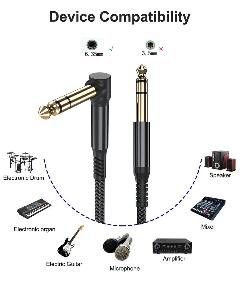 Elebase 90 fokos gitárkábel szett, 2db 3m-es, 6.35mm TRS hangszerkábel
