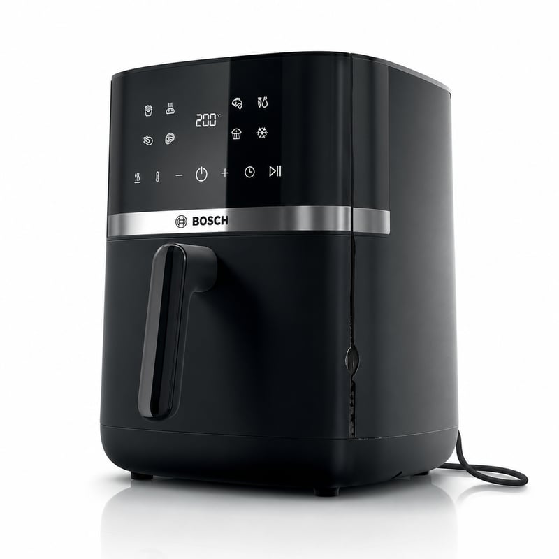 Bosch MAF462B0 Serija 4 XL friteza na vrući zrak 6,1 L crna — neispravna, djelomično radi: slomljena na 1 mjestu (stanje: vidi 2. sliku)