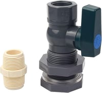 Sinolofty 3/4" PVC Vízcsap Készlet Esővízgyűjtőhöz - Menetes Csatlakozóval és Tömlőadapterrel Akváriumokhoz, Medencékhez, Kerti Hordókhoz 7