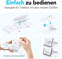 AGPTEK 4 az 1-ben Vezeték Nélküli Töltőállomás iPhone, Samsung és Huawei Készülékekhez 3
