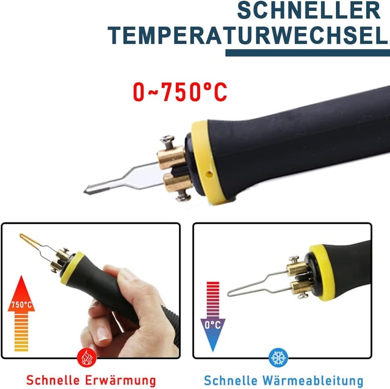 Profi 100W-os pirográf készlet 23 heggyel, állítható hőmérséklettel, fára, bőrre
